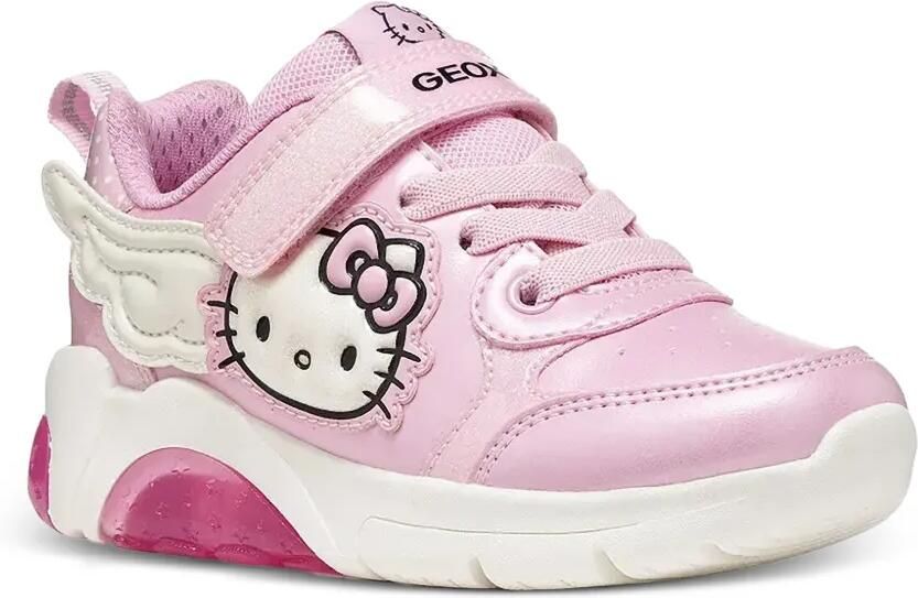 Geox Kids x Sanrio Fadinlight Hello Kitty sneakers met klittenband Roze