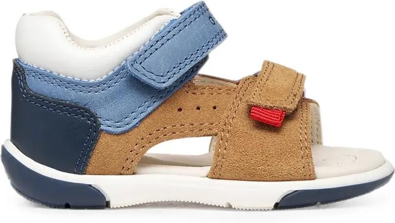 Geox Kids Zapito leren sandalen met klittenband Bruin - Foto 5