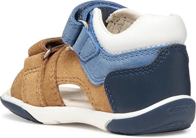 Geox Kids Zapito leren sandalen met klittenband Bruin - Foto 3