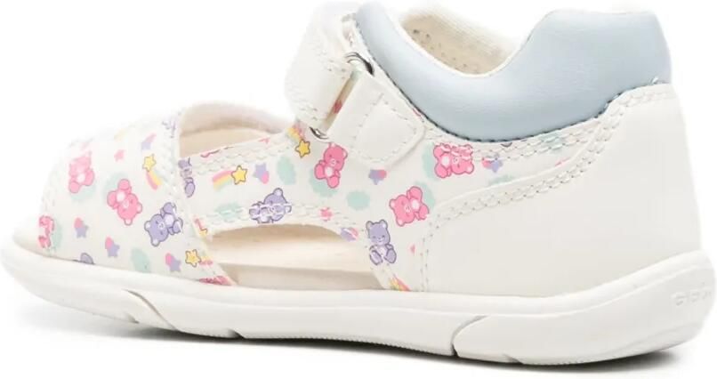 Geox Kids Zapito sandalen met klittenband en beerprint Wit - Foto 2