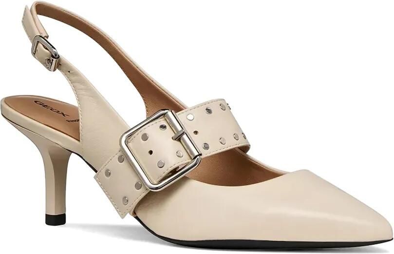 Geox Kleopy pumps met gesp en studs Beige - Foto 3