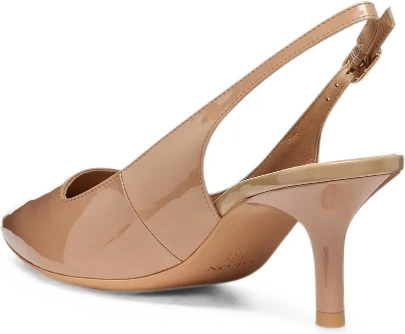 Geox Kleopy slingback pumps met lakleren afwerking Beige - Foto 2