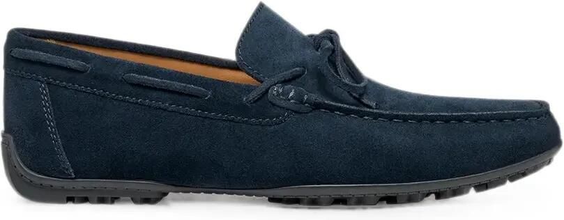 Geox Kosmopolis + Grip suède loafers met strikdetail Blauw