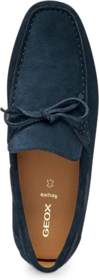 Geox Kosmopolis + Grip suède loafers met strikdetail Blauw - Foto 4