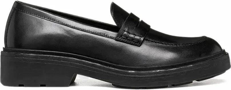 Geox Leren penny loafers Zwart