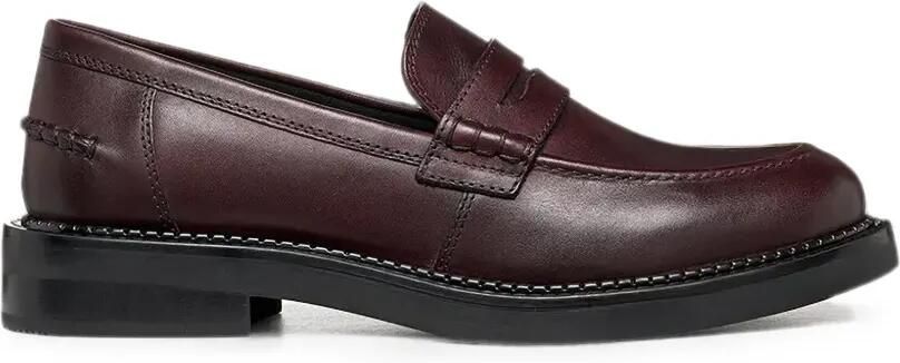 Geox Leren penny loafers Rood