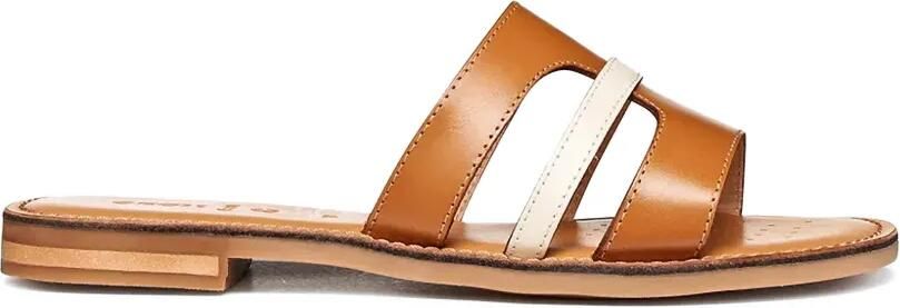 Geox Leren slippers Bruin