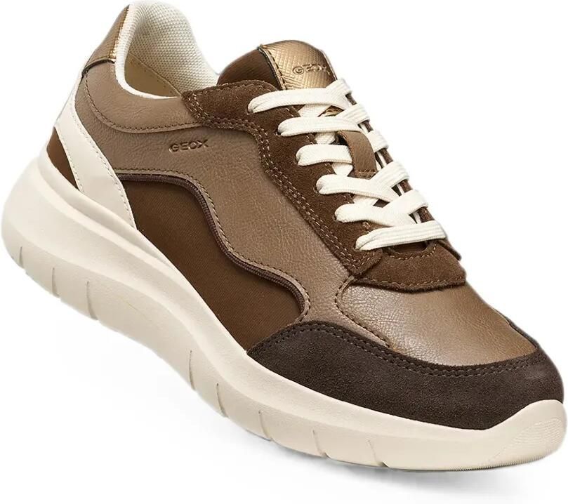 Geox Leren sneakers met vlakken Bruin - Foto 2