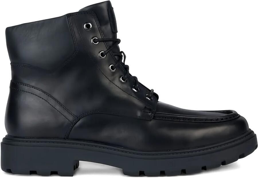 Geox Leren veterlaarzen Zwart