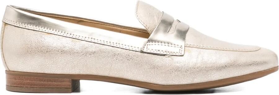 Geox Loafers met metallic-effect Goud