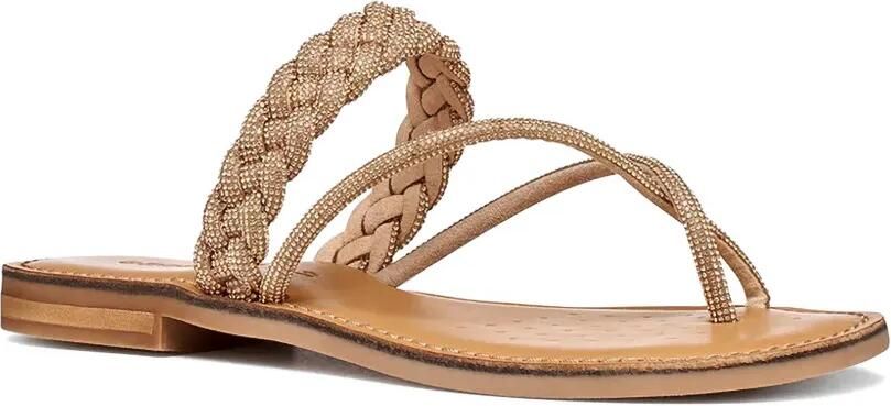 Geox Madalusia C gevlochten sandalen verfraaid met kristallen Beige