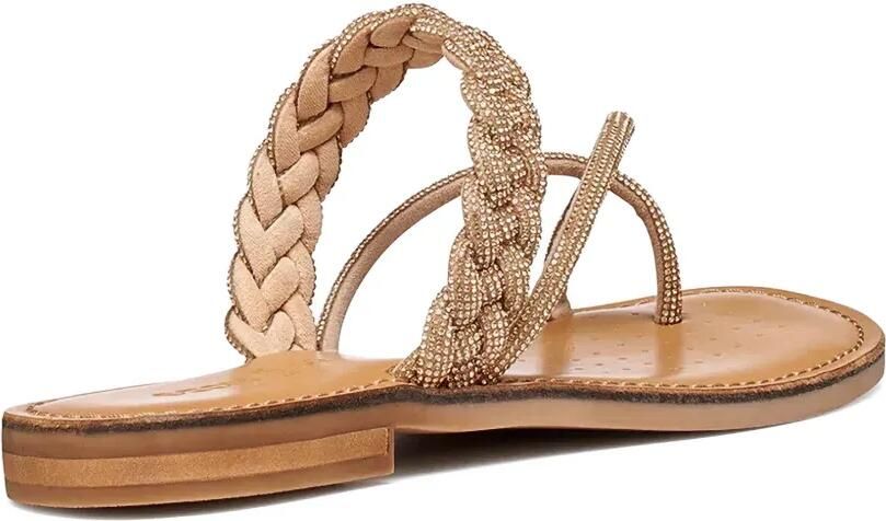 Geox Madalusia C gevlochten sandalen verfraaid met kristallen Beige - Foto 2