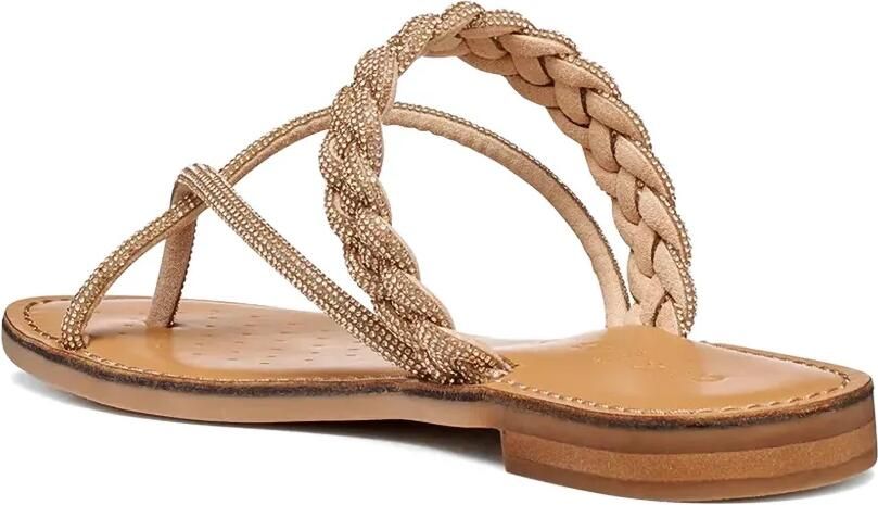 Geox Madalusia C gevlochten sandalen verfraaid met kristallen Beige - Foto 3