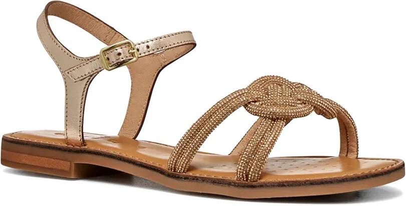 Geox Maddalusia C geknoopte sandalen Goud - Foto 4
