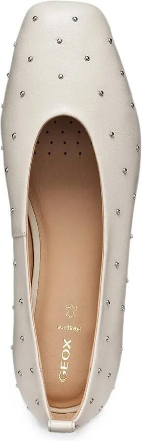 Geox Marsilea leren ballerina's verfraaid met studs Beige - Foto 5