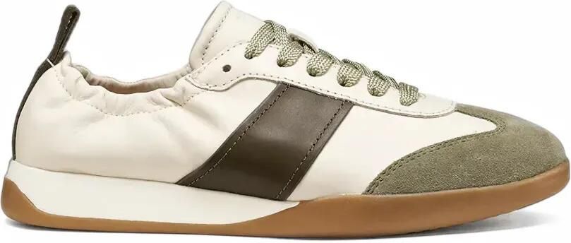 Geox Maryemy leren sneakers met suède vlakken Grijs