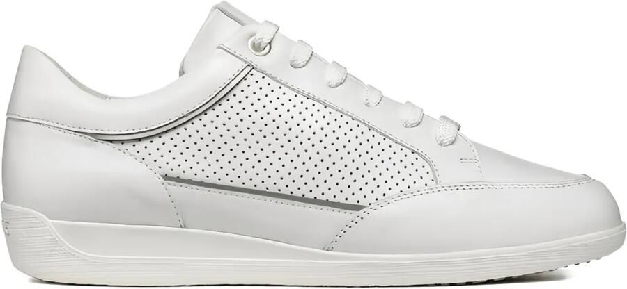 Geox Myria geperforeerde leren sneakers Wit