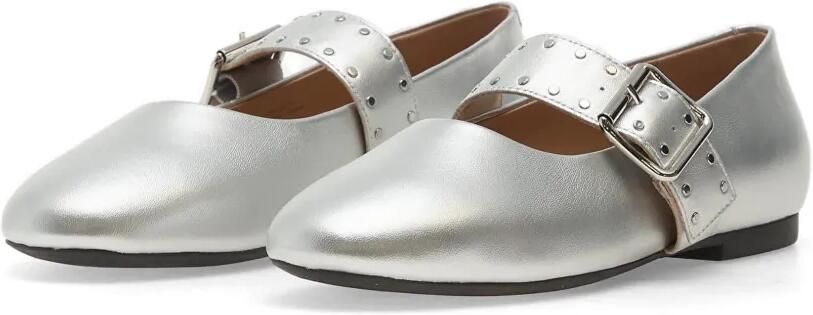 Geox New Palmaria ballerina's verfraaid met studs Zilver - Foto 3