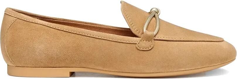 Geox New Palmaria suède loafers met geknoopt detail Beige