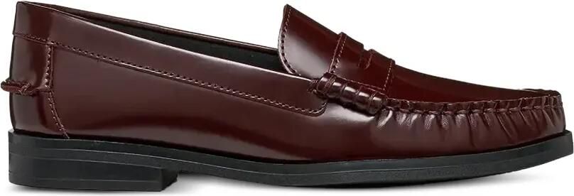 Geox Noemen penny loafers met gepolijste afwerking Rood