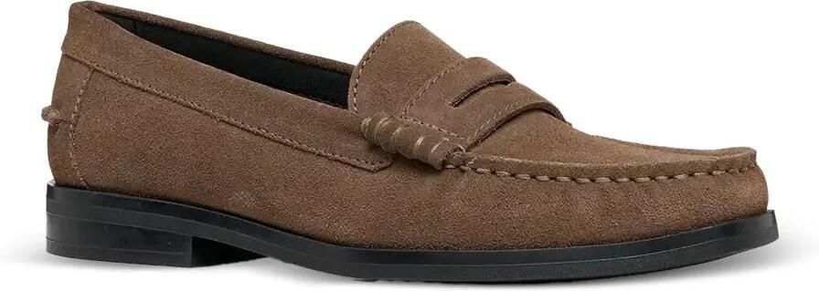 Geox Noemen suède penny loafers Bruin - Foto 5