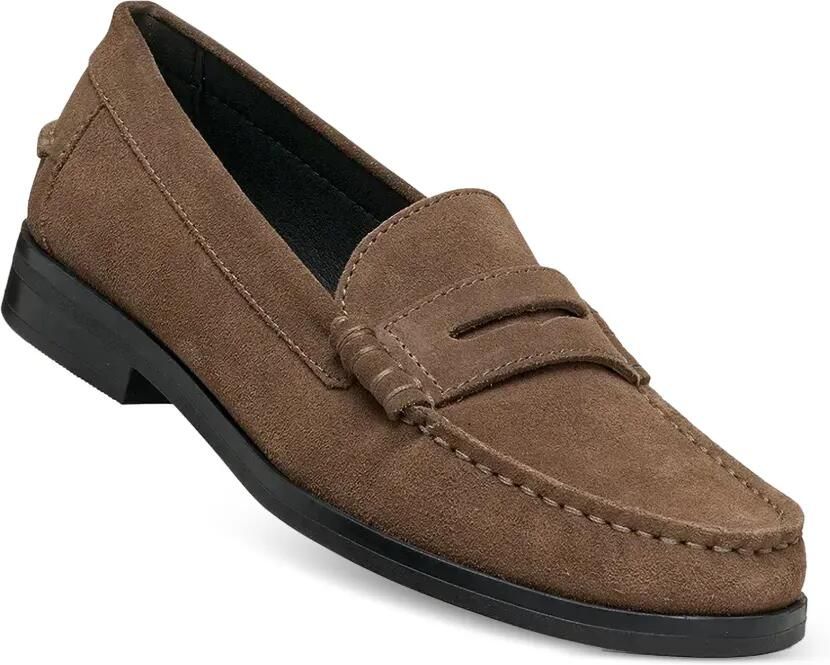 Geox Noemen suède penny loafers Bruin - Foto 2