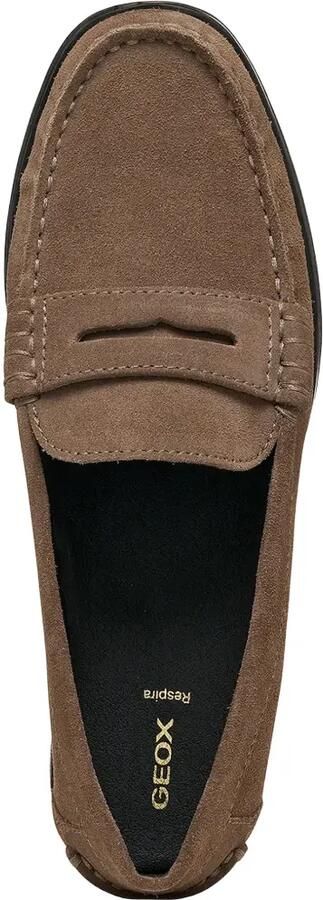Geox Noemen suède penny loafers Bruin - Foto 4