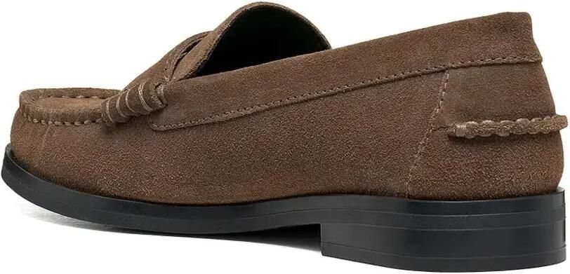 Geox Noemen suède penny loafers Bruin - Foto 3