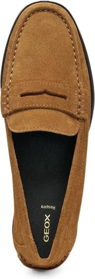 Geox Noemen suède penny loafers Bruin - Foto 5