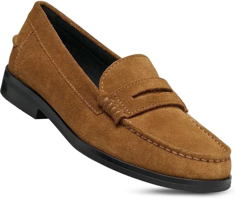 Geox Noemen suède penny loafers Bruin - Foto 2