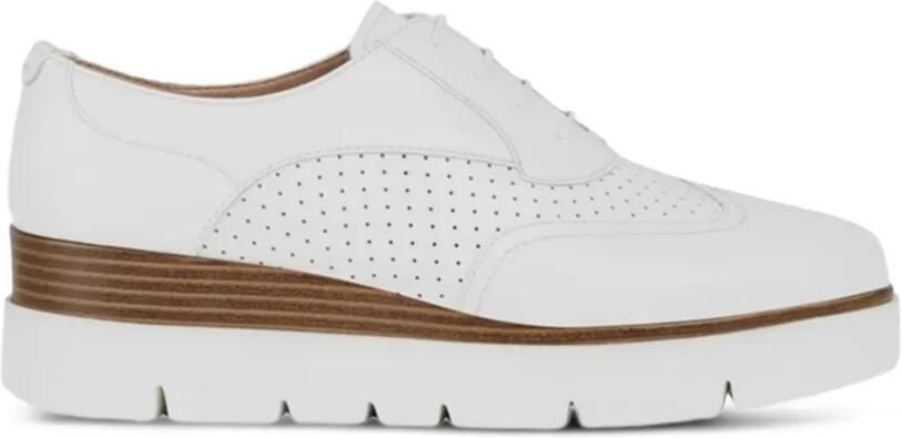 Geox Oxford geperforeerde schoenen met plateauzool Wit