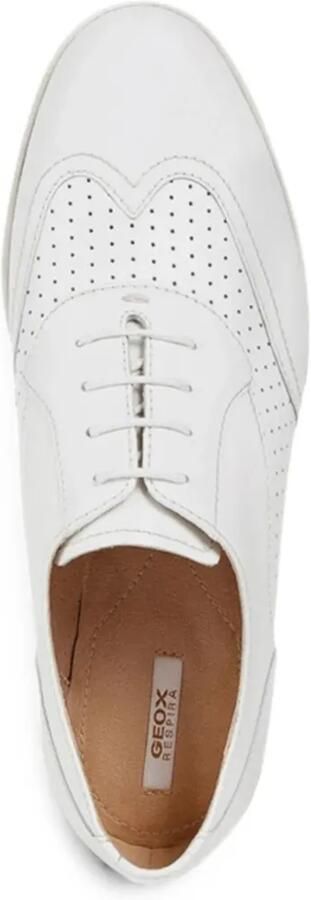 Geox Oxford geperforeerde schoenen met plateauzool Wit - Foto 3