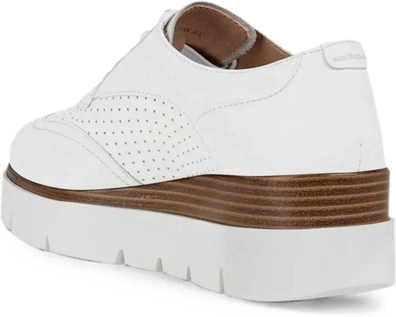Geox Oxford geperforeerde schoenen met plateauzool Wit - Foto 2
