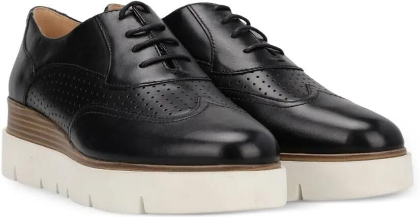 Geox Oxford schoenen met plateauzool en brogue-detail Zwart - Foto 2