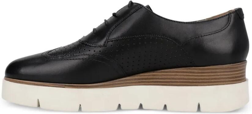 Geox Oxford schoenen met plateauzool en brogue-detail Zwart - Foto 4