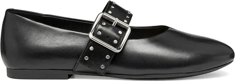 Geox Palmaria ballerina's met gesp en studs Zwart