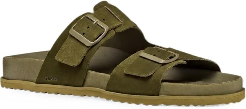 Geox Parnaiba leren sandalen met gesp Groen - Foto 4