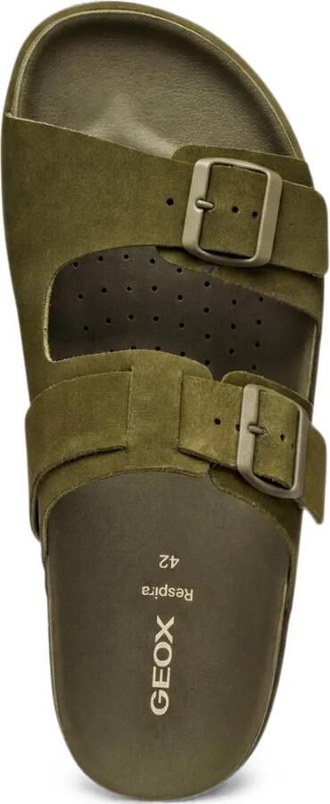 Geox Parnaiba leren sandalen met gesp Groen - Foto 3