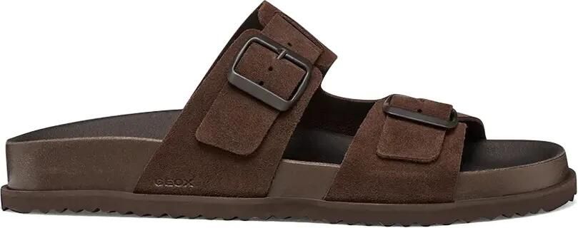 Geox Parnaiba leren sandalen met gespsluiting Bruin