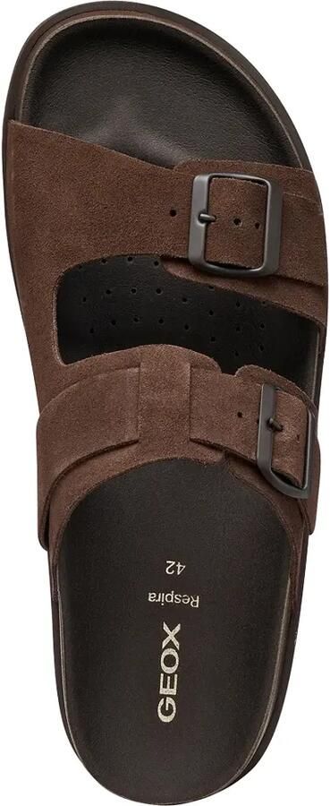 Geox Parnaiba leren sandalen met gespsluiting Bruin - Foto 4