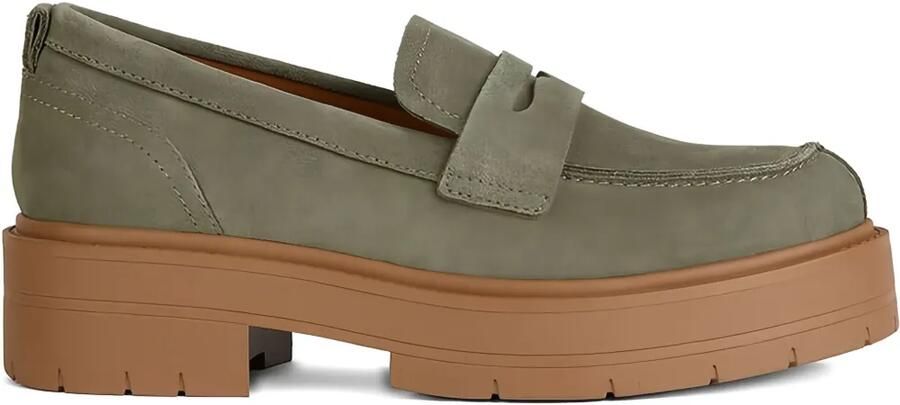 Geox Penny loafers met plateauzool Groen