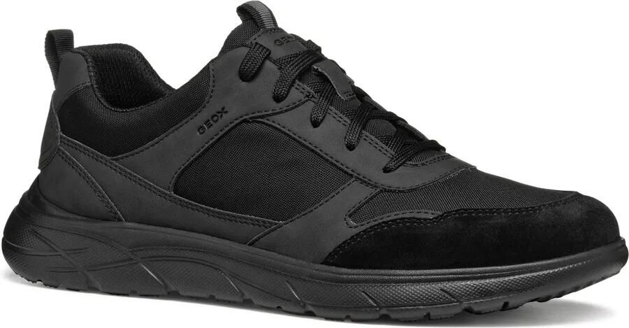 Geox Portello leren sneakers Zwart