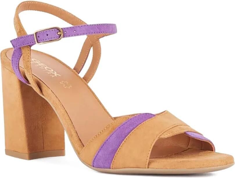 Geox Sandalen met blokhak en open neus Bruin - Foto 3
