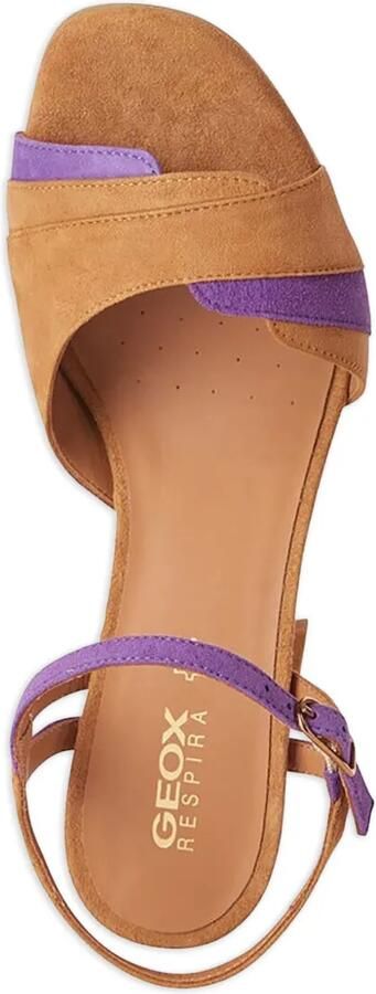 Geox Sandalen met blokhak en open neus Bruin - Foto 5