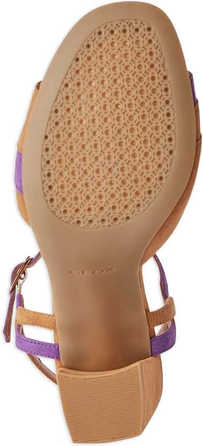 Geox Sandalen met blokhak en open neus Bruin - Foto 4