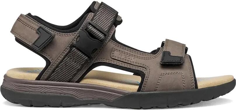 Geox Sandalen met klittenband en gespsluiting Bruin