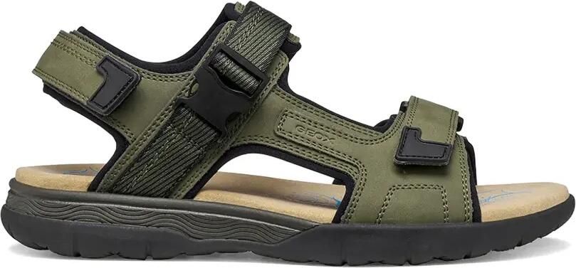 Geox Sandalen met klittenband en gespsluiting Groen