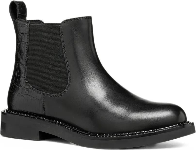 Geox Serilda leather ankle boots Zwart