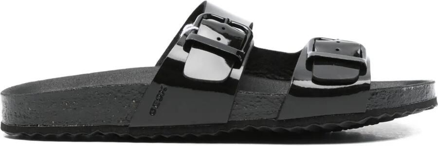 Geox Slippers met gesp Zwart