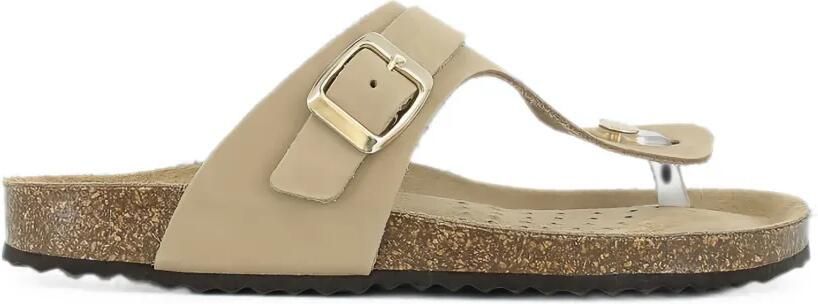 Geox Slippers met gespsluiting en bandje Beige